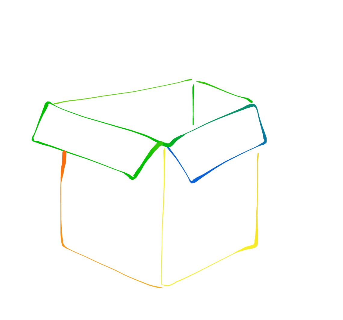 drawing of a box
