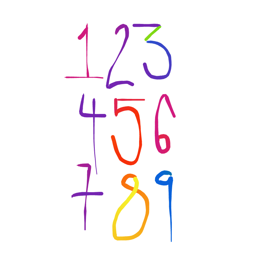 drawing of numbers