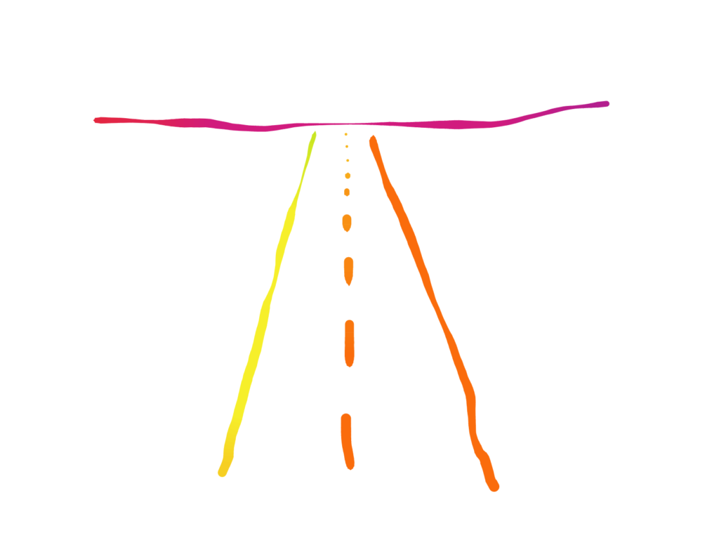 drawing of a road