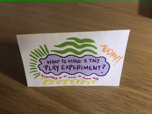invitation for tiny play experiments