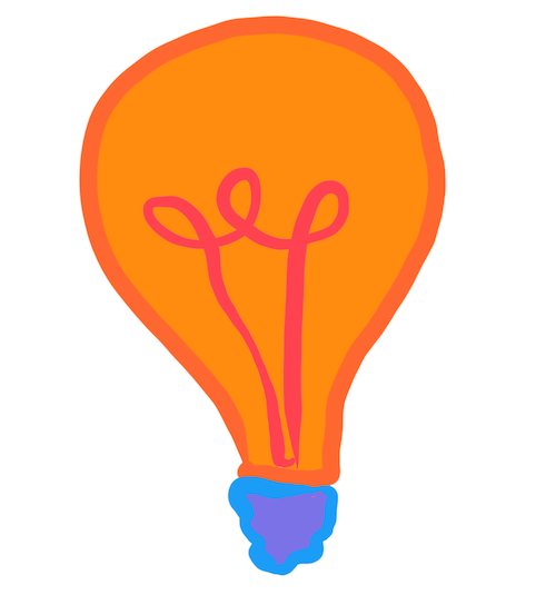 Drawing of a lightbulb